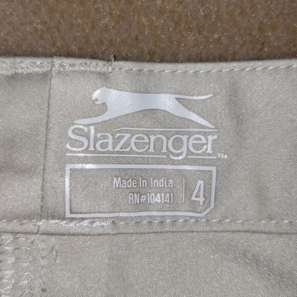 Slazenger Khaki Colored Long Golf‎ Bermuda Shorts - Picture 6 of 7